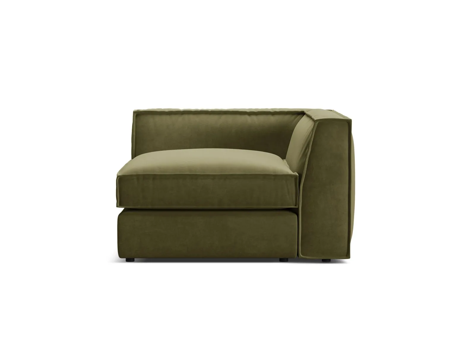 Pola Modulares 1-Sitzer Ecksofa Element aus Samt oder Strukturstoff, 103x103x88 cm - Image 33