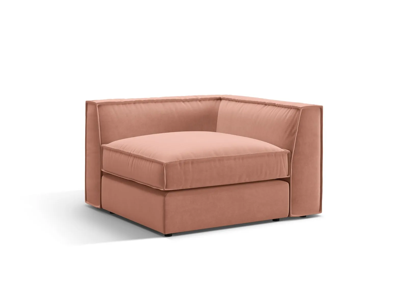 Pola Modulares 1-Sitzer Ecksofa Element aus Samt oder Strukturstoff, 103x103x88 cm - Image 36
