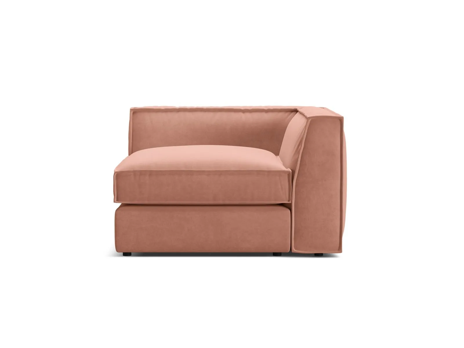 Pola Modulares 1-Sitzer Ecksofa Element aus Samt oder Strukturstoff, 103x103x88 cm - Image 38