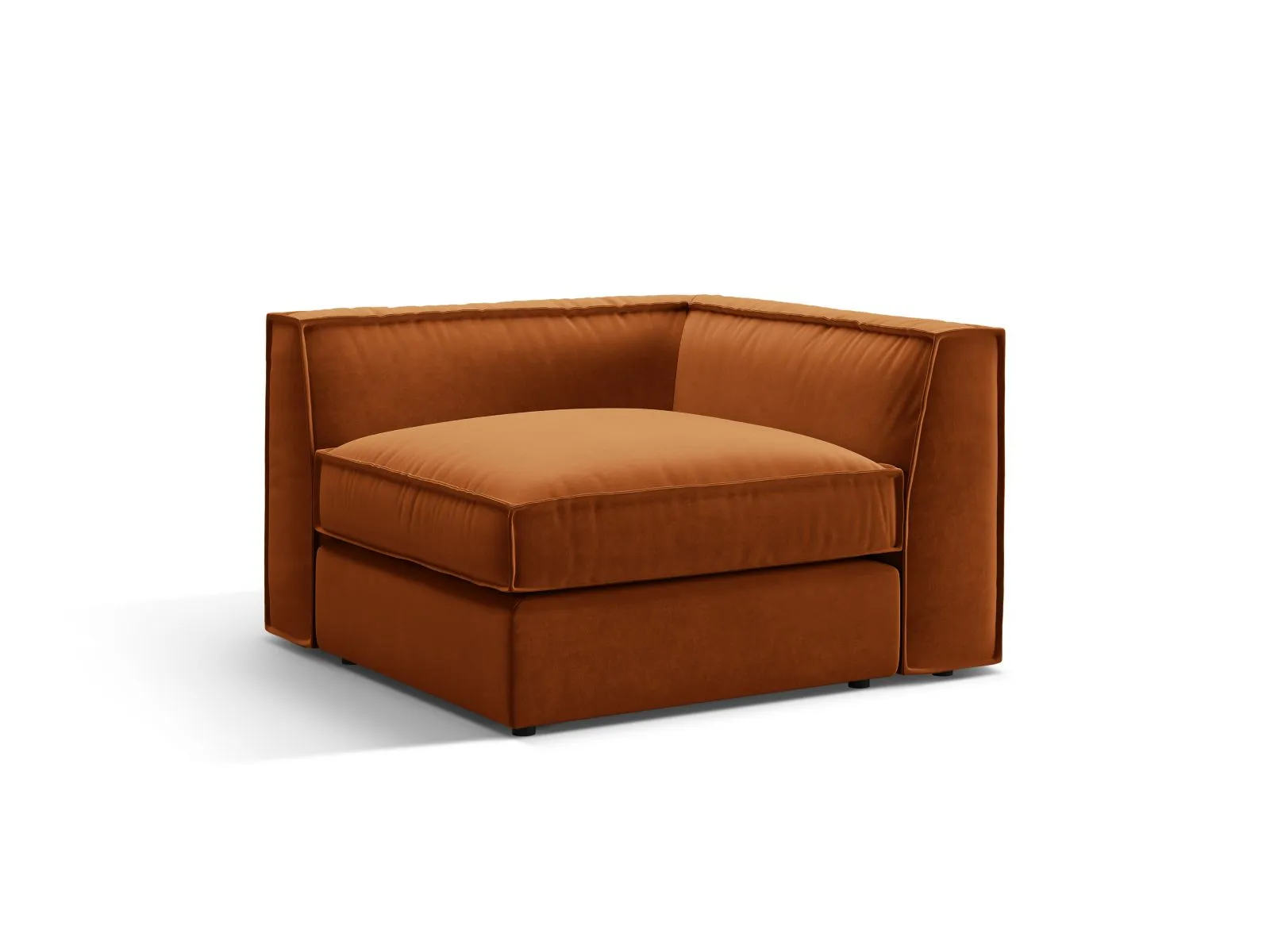 Pola Modulares 1-Sitzer Ecksofa Element aus Samt oder Strukturstoff, 103x103x88 cm - Image 41