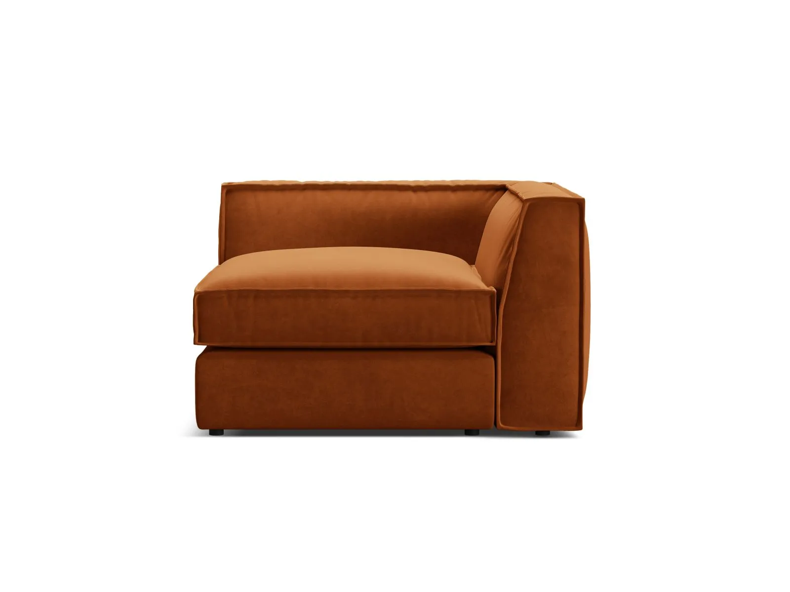 Pola Modulares 1-Sitzer Ecksofa Element aus Samt oder Strukturstoff, 103x103x88 cm - Image 43
