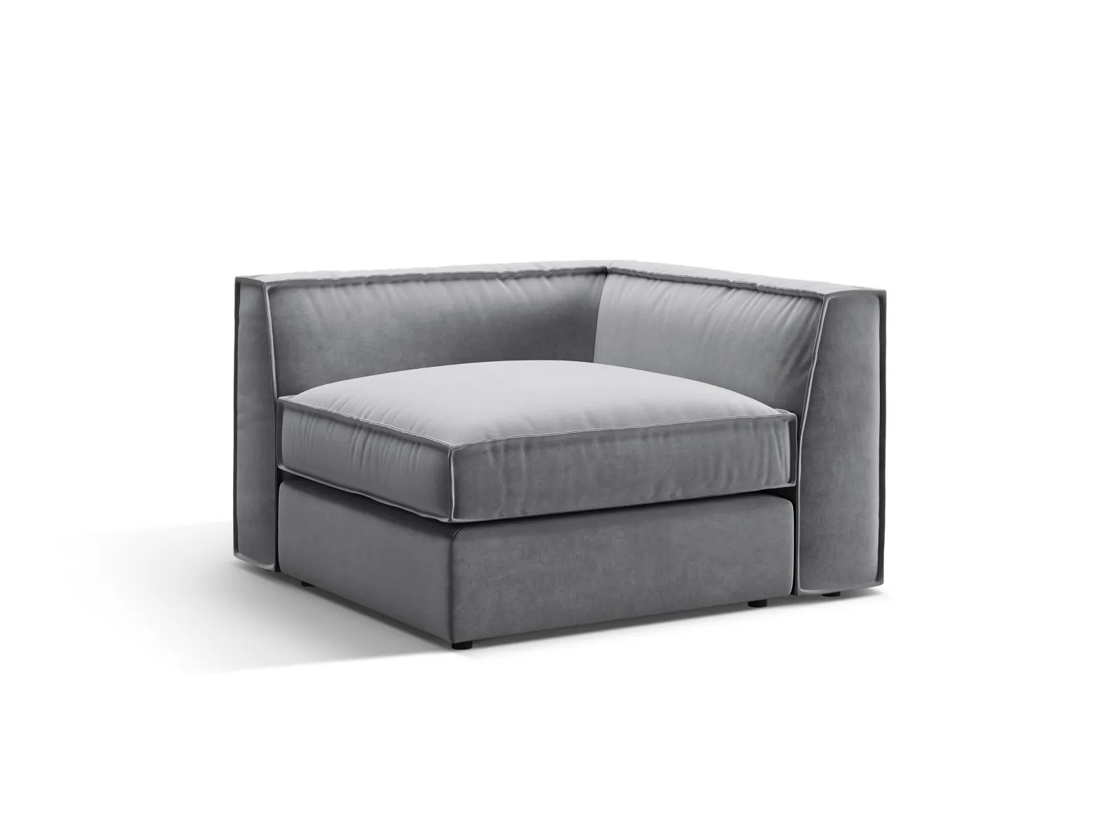 Pola Modulares 1-Sitzer Ecksofa Element aus Samt oder Strukturstoff, 103x103x88 cm - Image 46