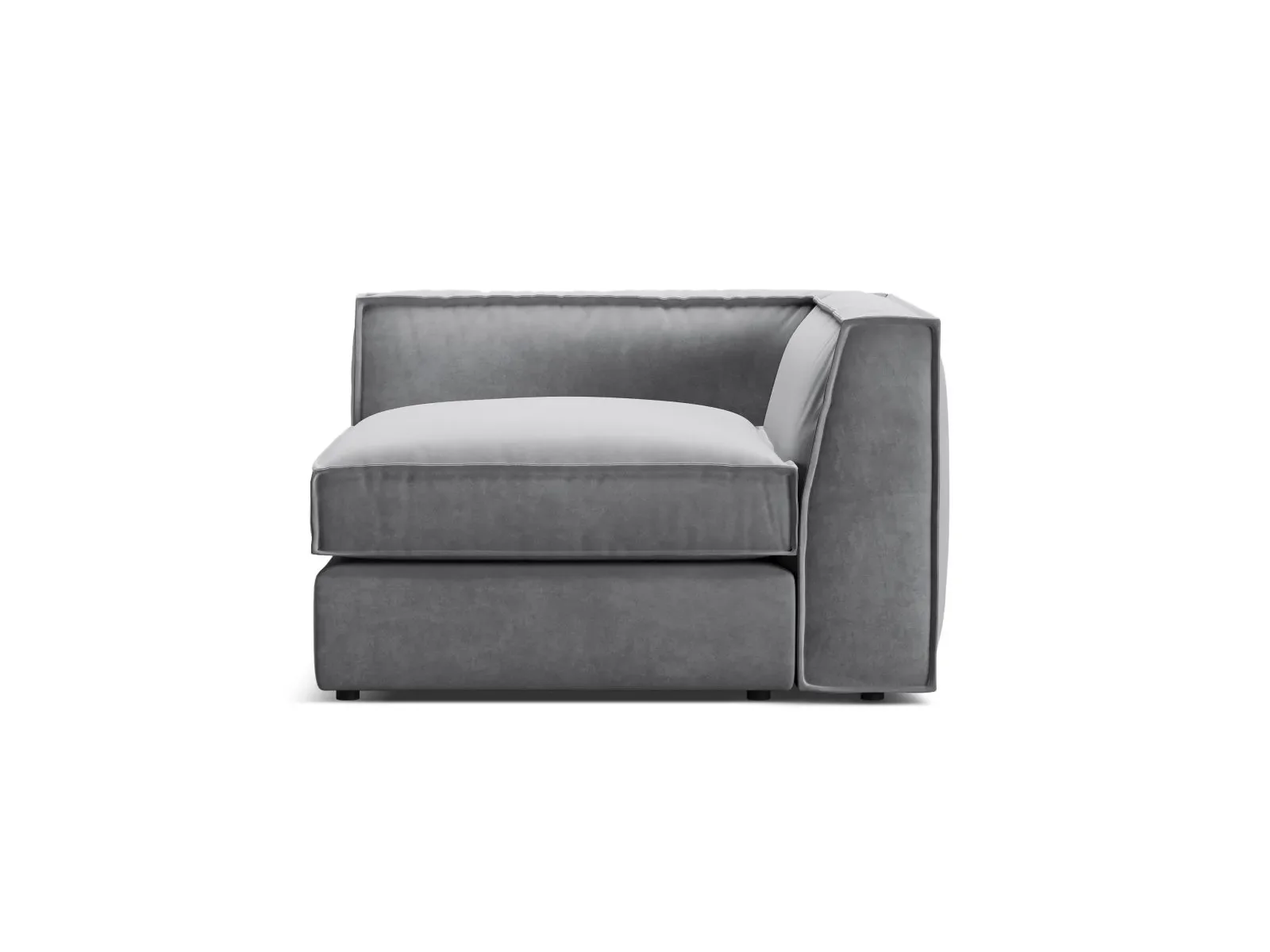 Pola Modulares 1-Sitzer Ecksofa Element aus Samt oder Strukturstoff, 103x103x88 cm - Image 48