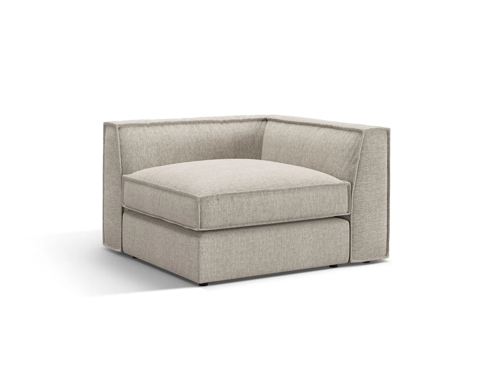 Pola Modulares 1-Sitzer Ecksofa Element aus Samt oder Strukturstoff, 103x103x88 cm - Image 51
