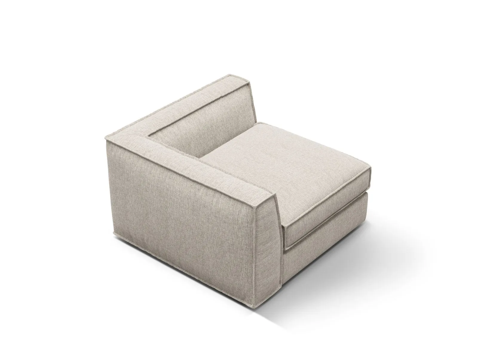Pola Modulares 1-Sitzer Ecksofa Element aus Samt oder Strukturstoff, 103x103x88 cm - Image 54