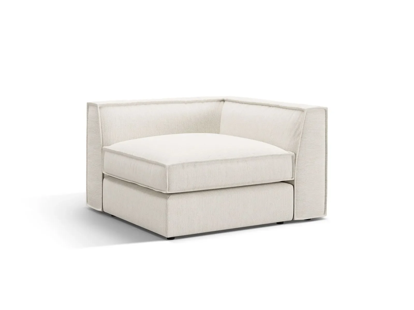 Pola Modulares 1-Sitzer Ecksofa Element aus Samt oder Strukturstoff, 103x103x88 cm - Image 56