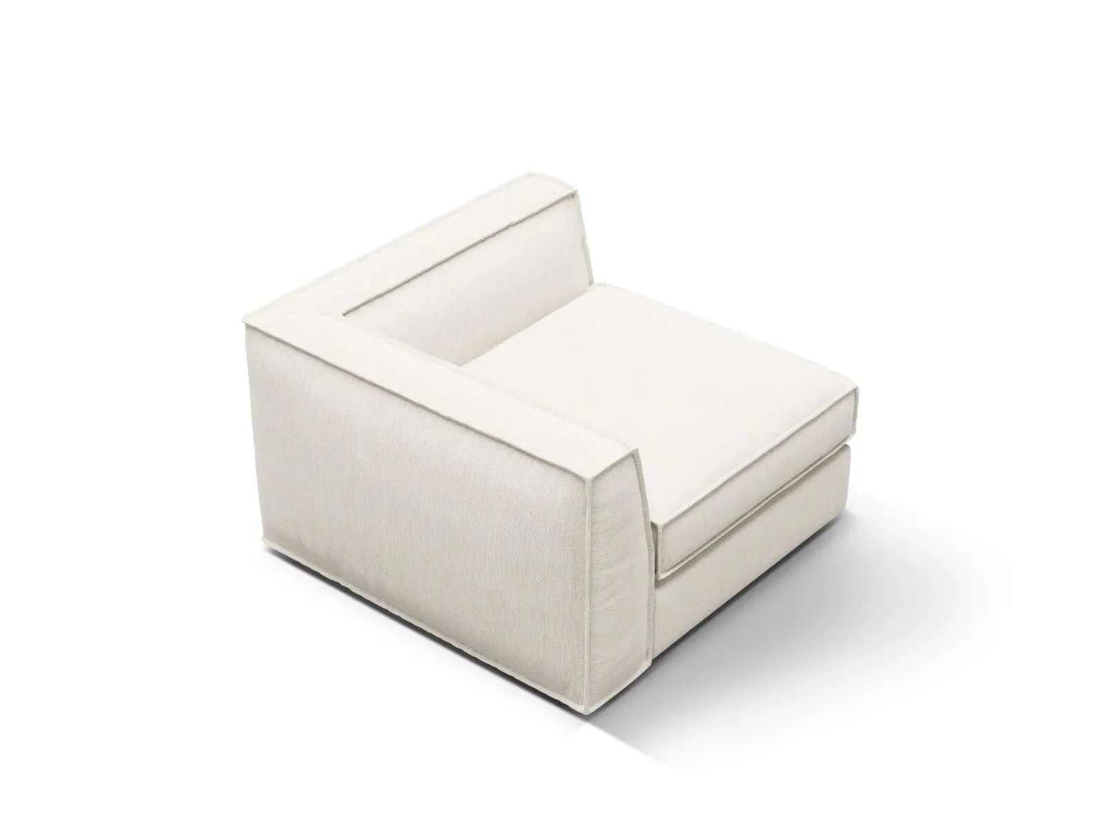 Pola Modulares 1-Sitzer Ecksofa Element aus Samt oder Strukturstoff, 103x103x88 cm - Image 59