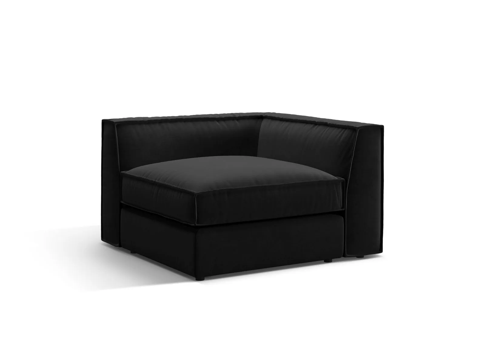 Pola Modulares 1-Sitzer Ecksofa Element aus Samt oder Strukturstoff, 103x103x88 cm - Image 6