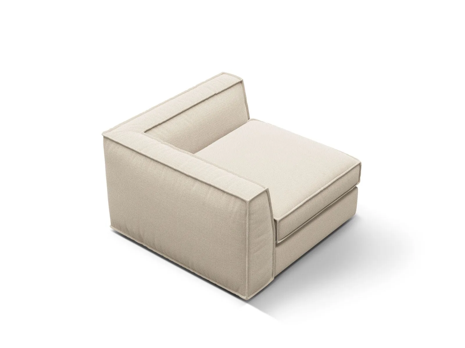 Pola Modulares 1-Sitzer Ecksofa Element aus Samt oder Strukturstoff, 103x103x88 cm - Image 64