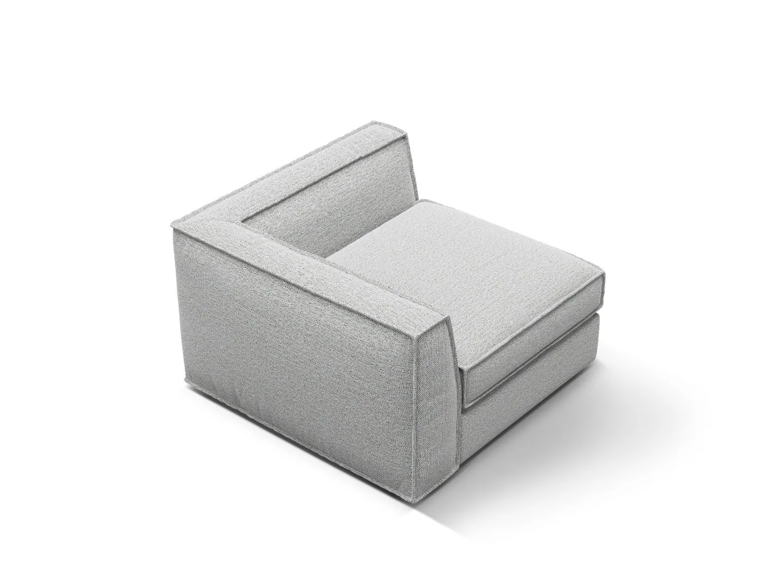 Pola Modulares 1-Sitzer Ecksofa Element aus Samt oder Strukturstoff, 103x103x88 cm - Image 69