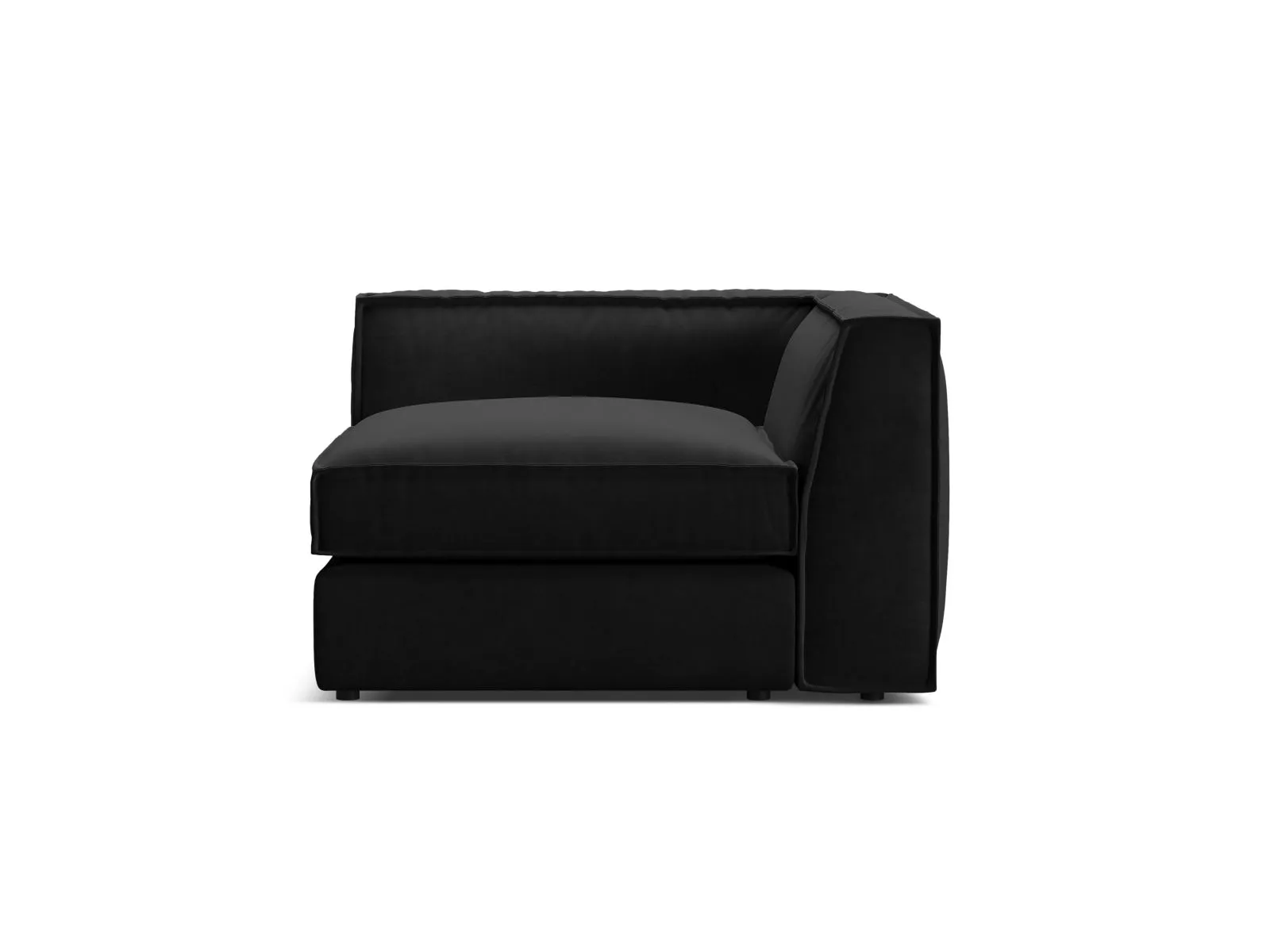 Pola Modulares 1-Sitzer Ecksofa Element aus Samt oder Strukturstoff, 103x103x88 cm - Image 8