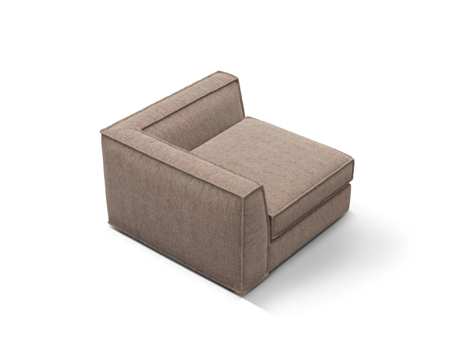 Pola Modulares 1-Sitzer Ecksofa Element aus Samt oder Strukturstoff, 103x103x88 cm - Image 94
