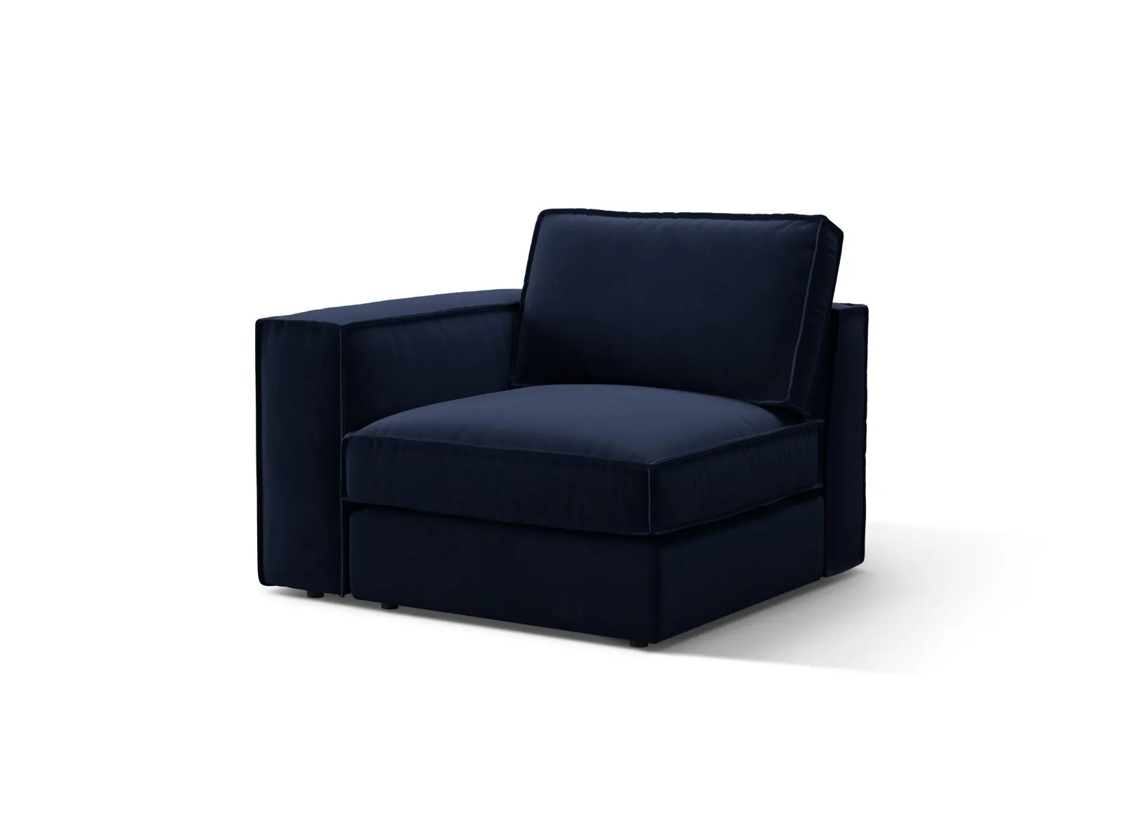 Pola Modulares 1-Sitzer Sofa Sitzelement, Linke Seite, aus Samt oder Strukturstoff, 103x103 cm - Image 21