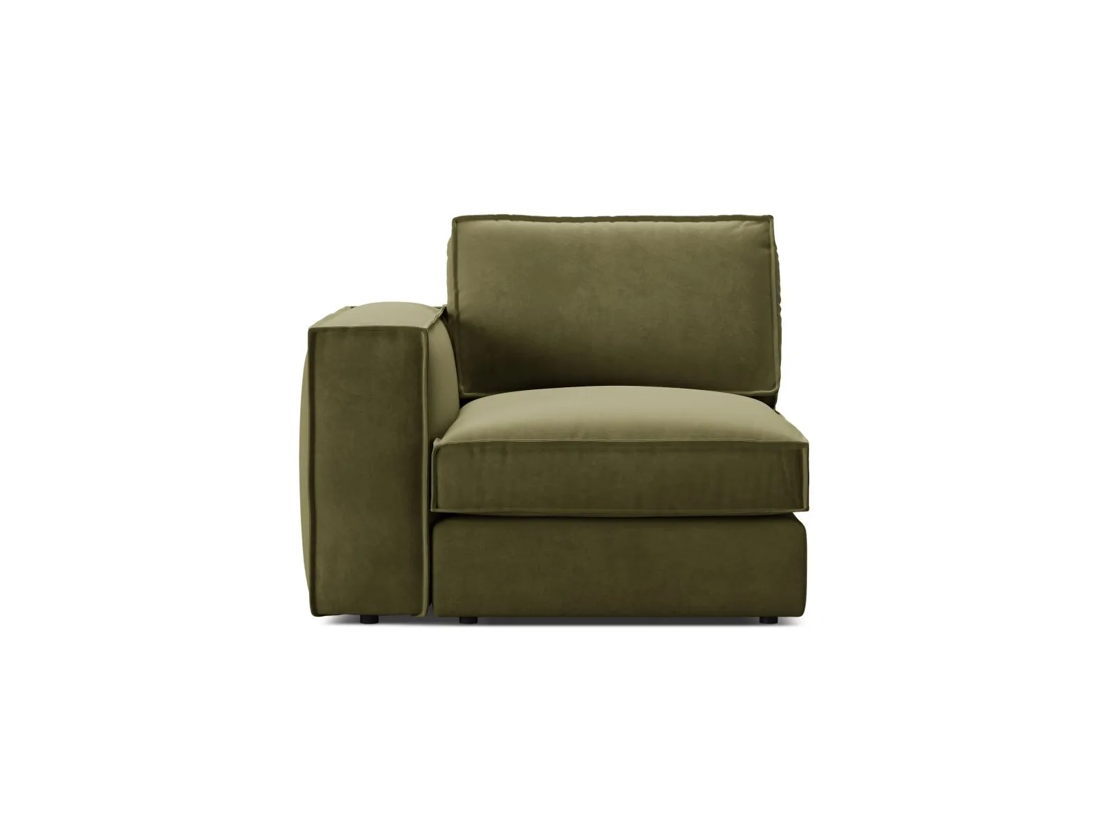 Pola Modulares 1-Sitzer Sofa Sitzelement, Linke Seite, aus Samt oder Strukturstoff, 103x103 cm - Image 33