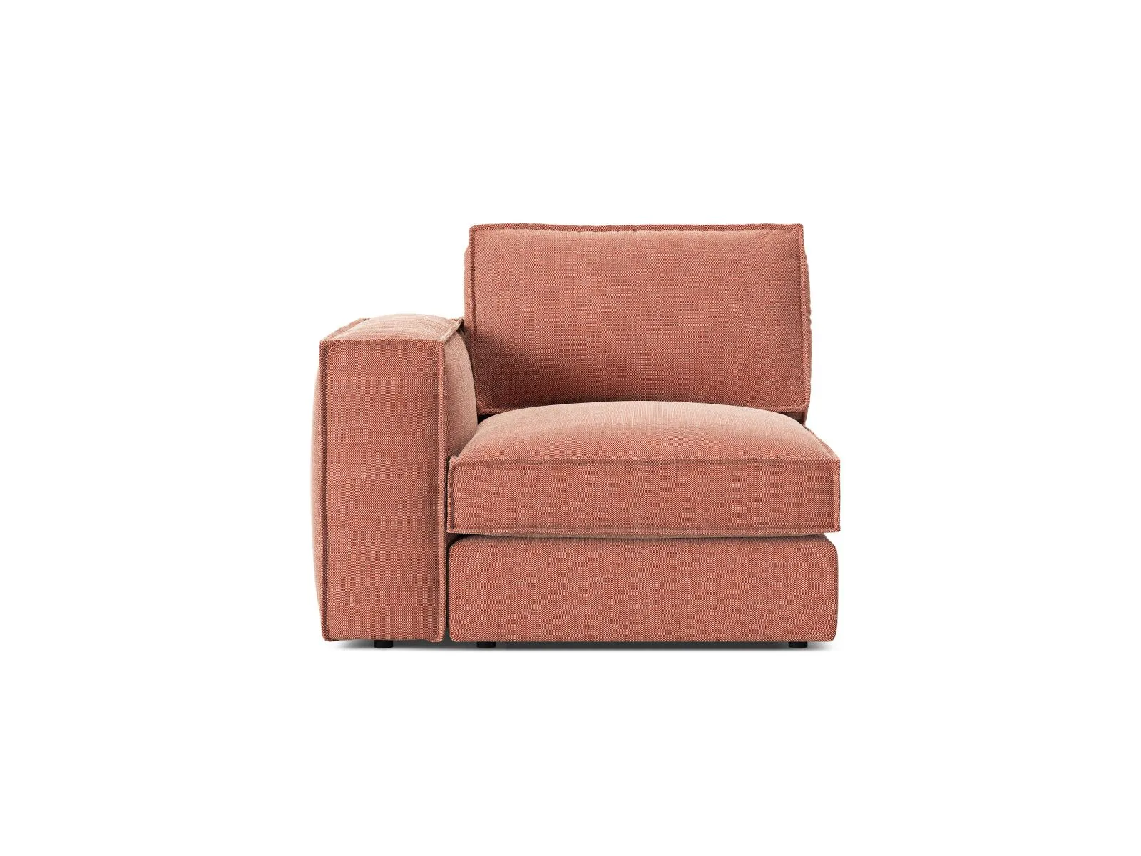 Pola Modulares 1-Sitzer Sofa Sitzelement, Linke Seite, aus Samt oder Strukturstoff, 103x103 cm - Image 78
