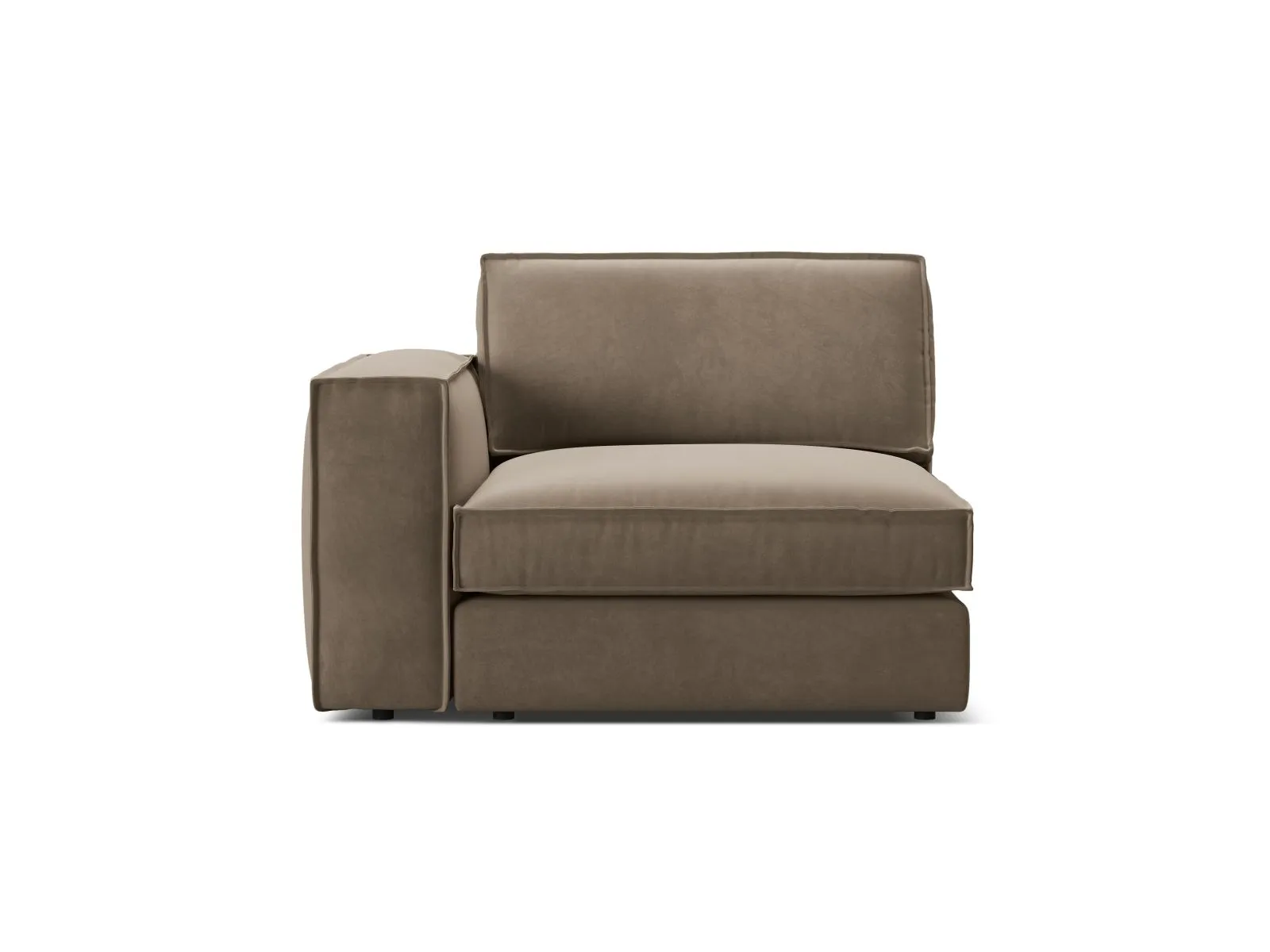 Pola Modulares 1-Sitzer Sofa Sitzelement, Linke Seite, aus Samt oder Strukturstoff, 103x118 cm - Image 13