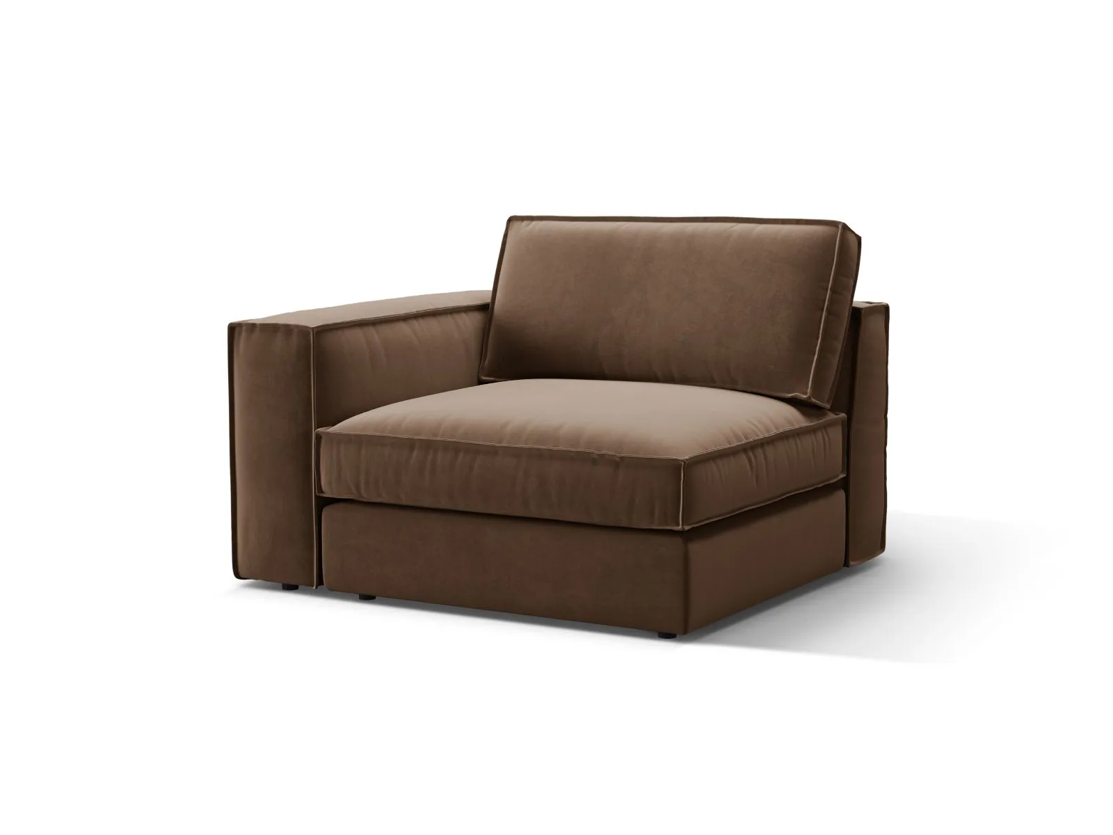 Pola Modulares 1-Sitzer Sofa Sitzelement, Linke Seite, aus Samt oder Strukturstoff, 103x118 cm - Image 16