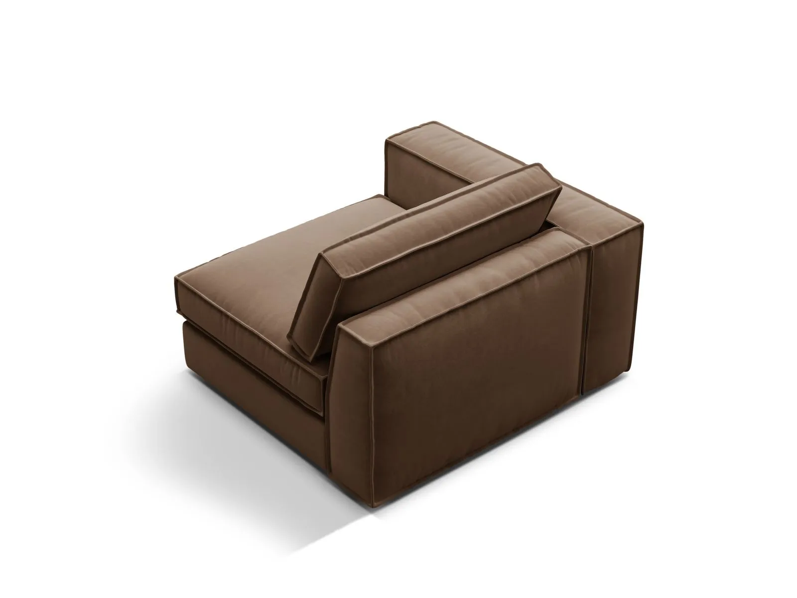 Pola Modulares 1-Sitzer Sofa Sitzelement, Linke Seite, aus Samt oder Strukturstoff, 103x118 cm - Image 19