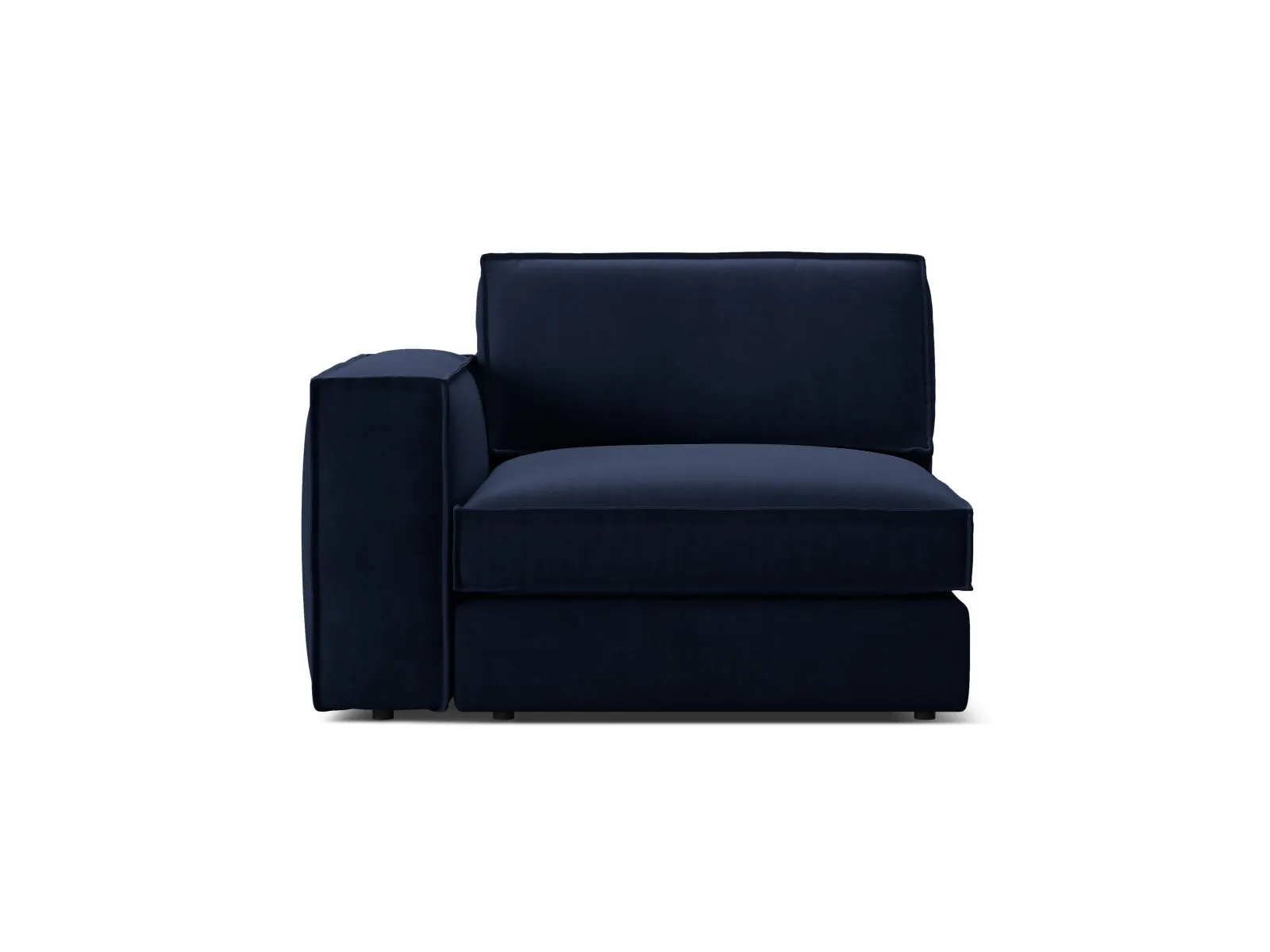 Pola Modulares 1-Sitzer Sofa Sitzelement, Linke Seite, aus Samt oder Strukturstoff, 103x118 cm - Image 23