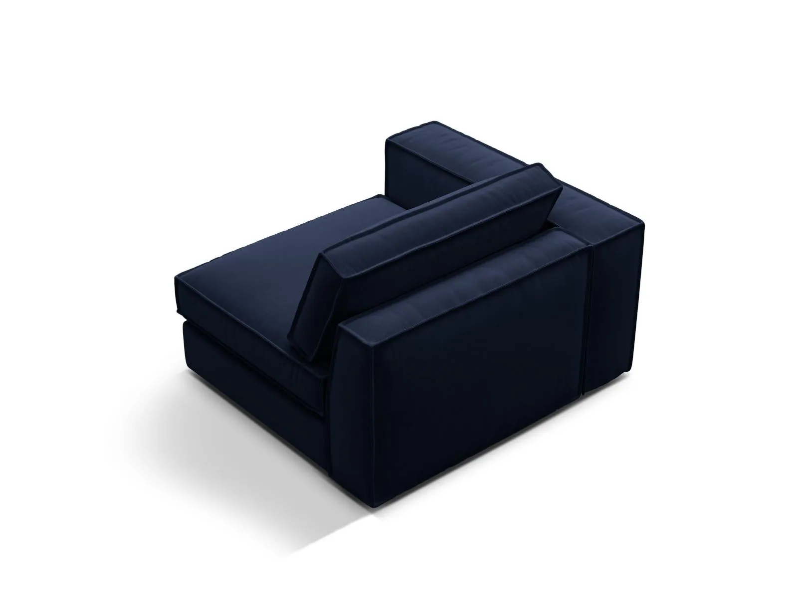 Pola Modulares 1-Sitzer Sofa Sitzelement, Linke Seite, aus Samt oder Strukturstoff, 103x118 cm - Image 24
