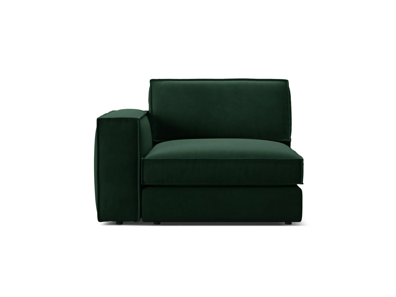 Pola Modulares 1-Sitzer Sofa Sitzelement, Linke Seite, aus Samt oder Strukturstoff, 103x118 cm - Image 28