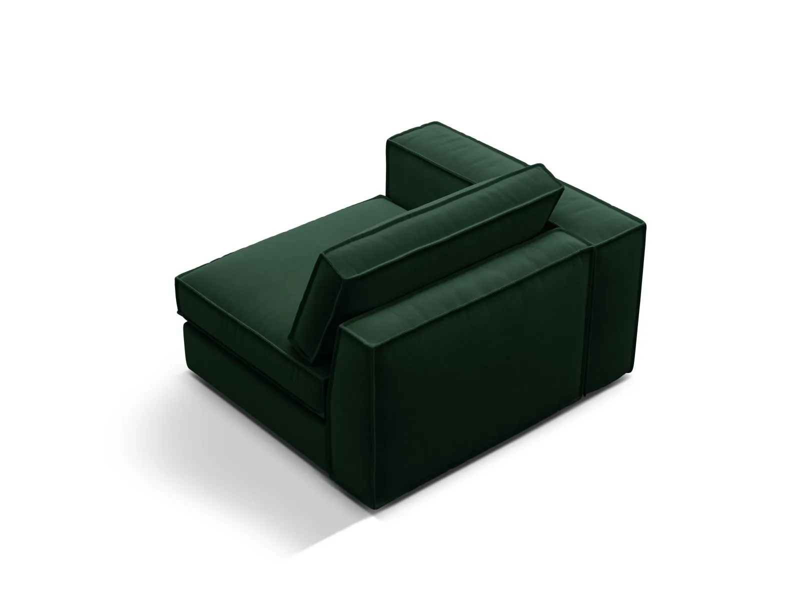 Pola Modulares 1-Sitzer Sofa Sitzelement, Linke Seite, aus Samt oder Strukturstoff, 103x118 cm - Image 29
