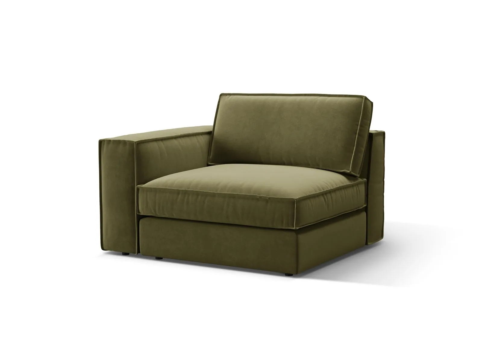 Pola Modulares 1-Sitzer Sofa Sitzelement, Linke Seite, aus Samt oder Strukturstoff, 103x118 cm - Image 31