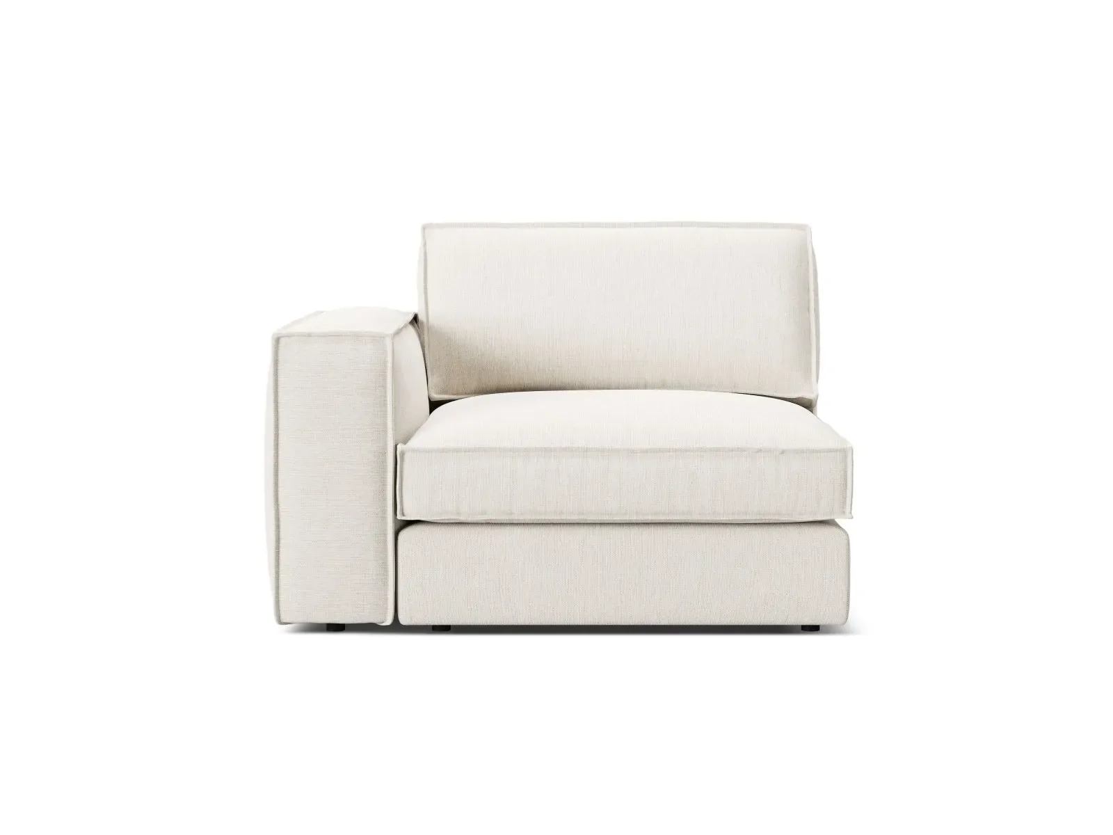 Pola Modulares 1-Sitzer Sofa Sitzelement, Linke Seite, aus Samt oder Strukturstoff, 103x118 cm - Image 58