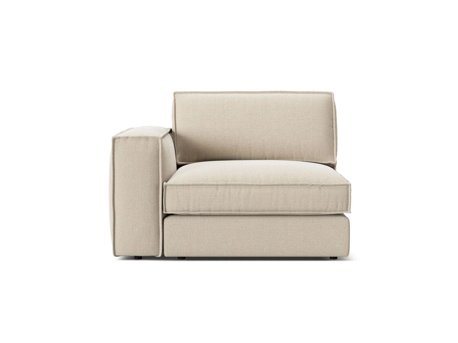 Pola Modulares 1-Sitzer Sofa Sitzelement, Linke Seite, aus Samt oder Strukturstoff, 103x118 cm - Image 63