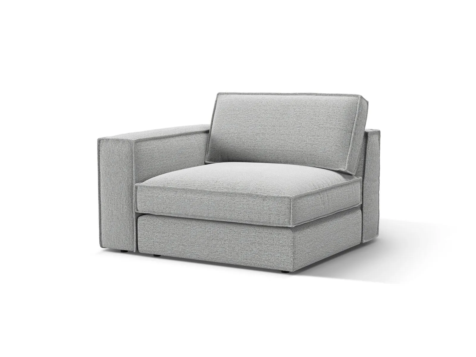 Pola Modulares 1-Sitzer Sofa Sitzelement, Linke Seite, aus Samt oder Strukturstoff, 103x118 cm - Image 66