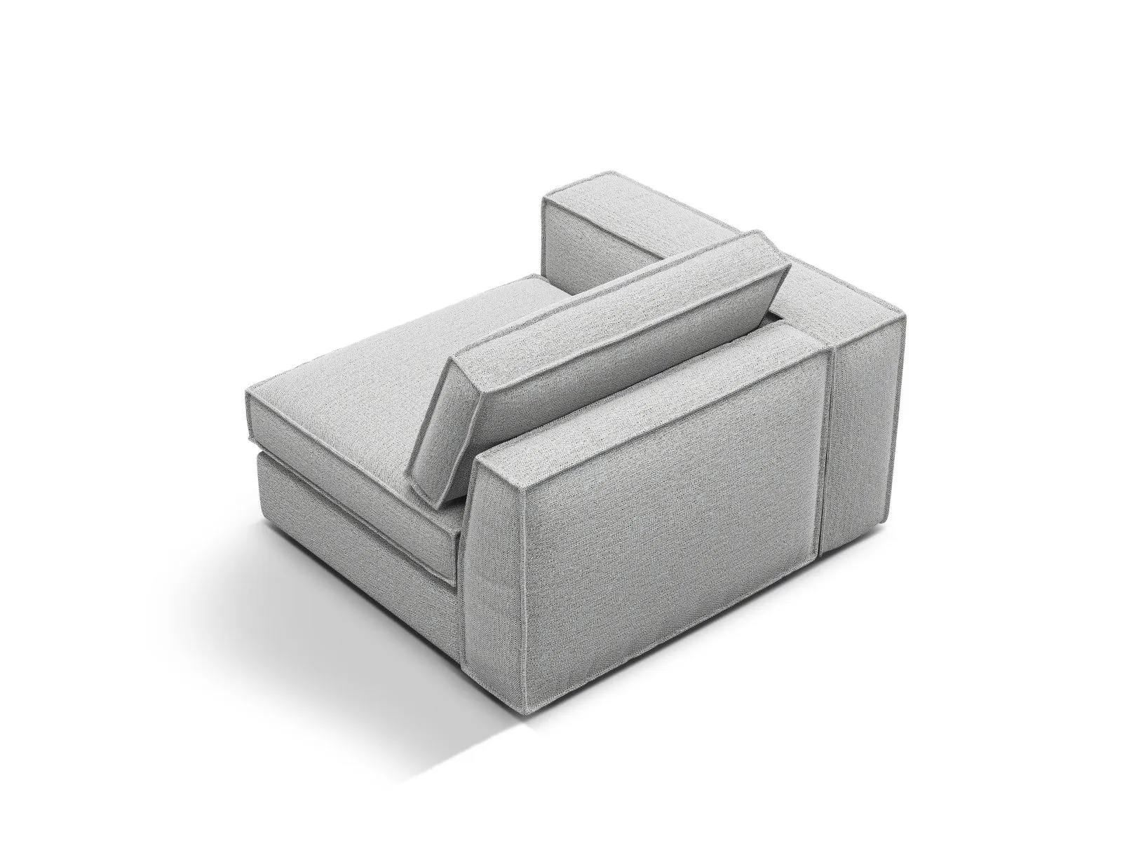 Pola Modulares 1-Sitzer Sofa Sitzelement, Linke Seite, aus Samt oder Strukturstoff, 103x118 cm - Image 69