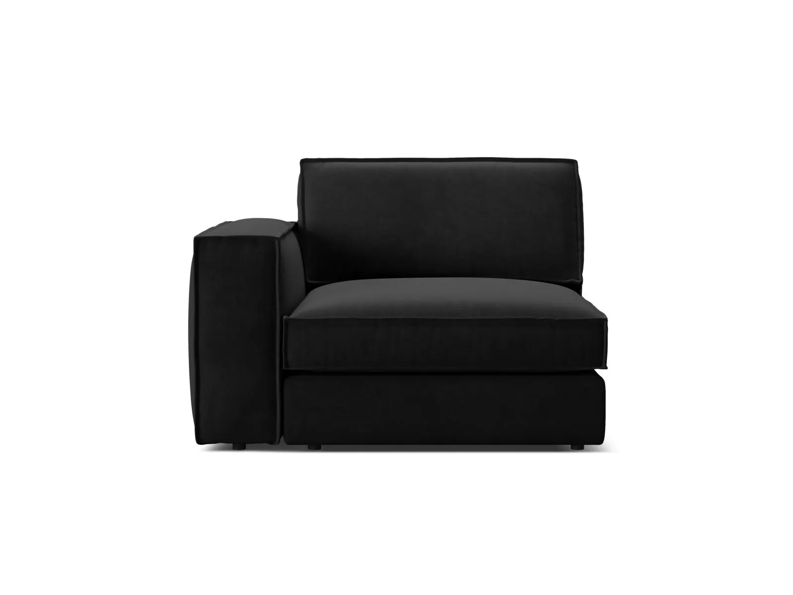 Pola Modulares 1-Sitzer Sofa Sitzelement, Linke Seite, aus Samt oder Strukturstoff, 103x118 cm - Image 8