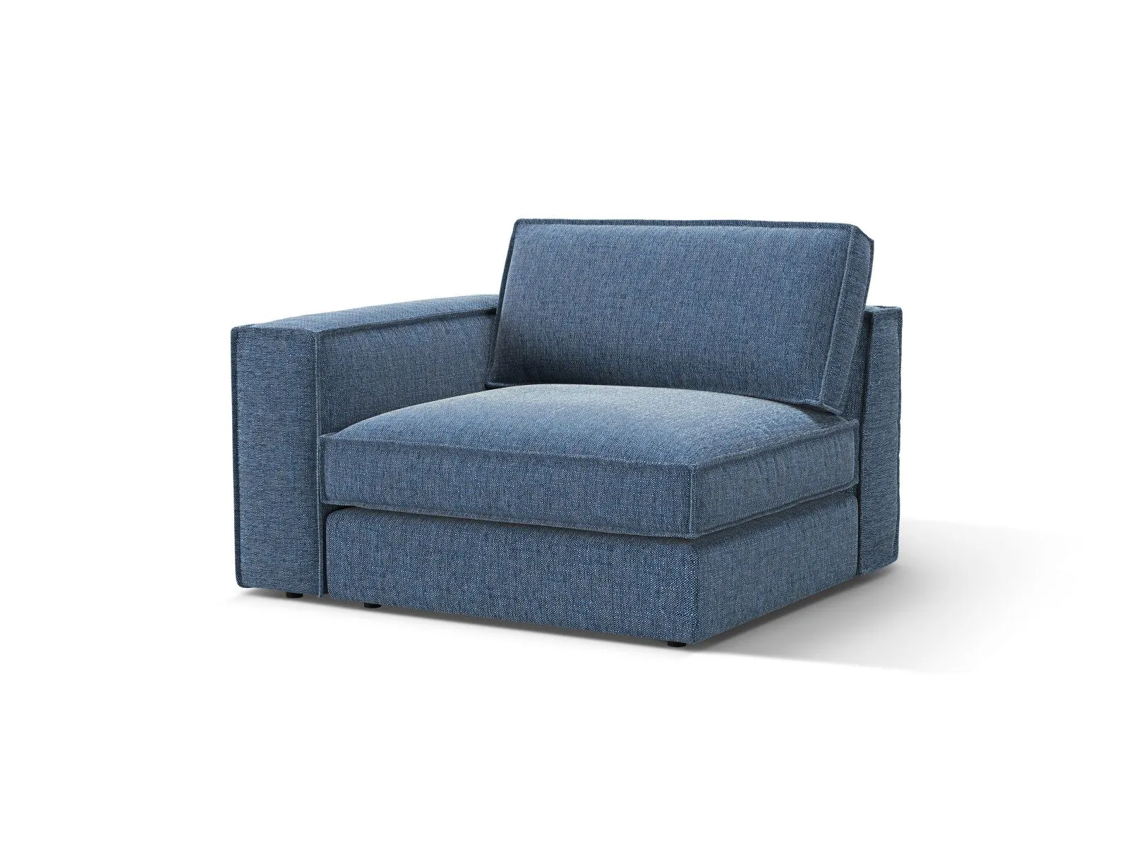Pola Modulares 1-Sitzer Sofa Sitzelement, Linke Seite, aus Samt oder Strukturstoff, 103x118 cm - Image 81