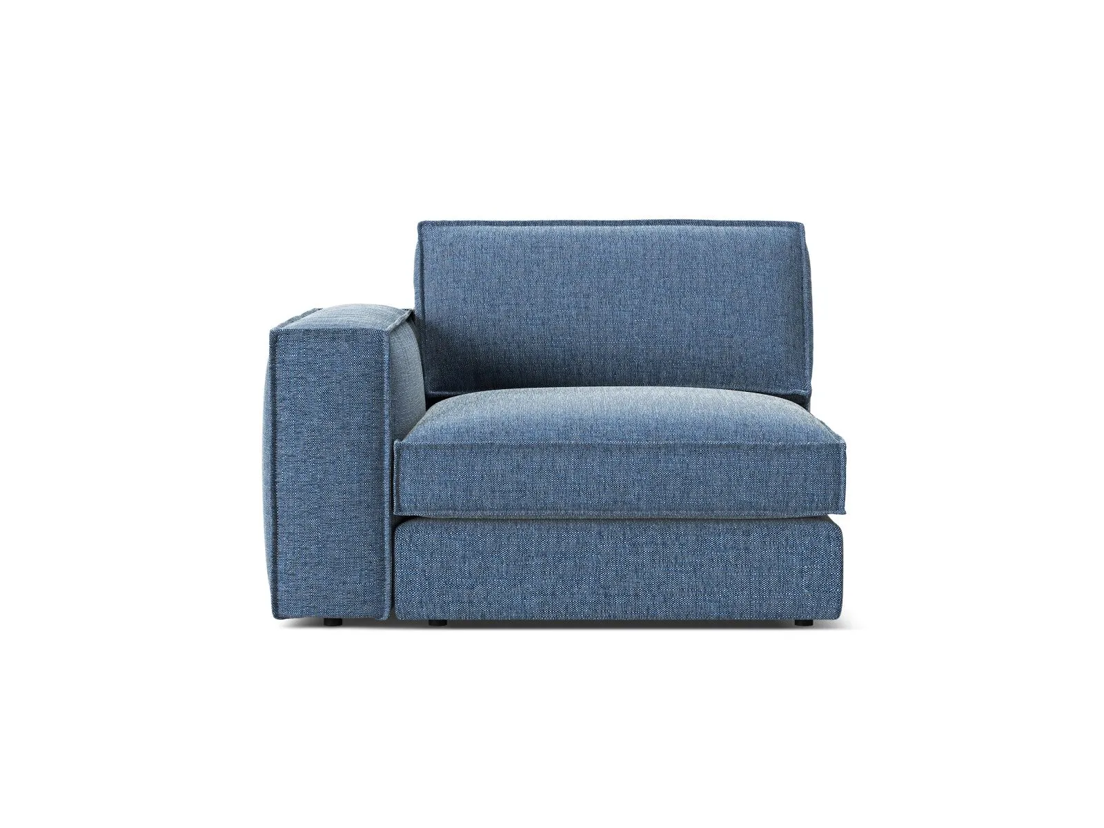 Pola Modulares 1-Sitzer Sofa Sitzelement, Linke Seite, aus Samt oder Strukturstoff, 103x118 cm - Image 83