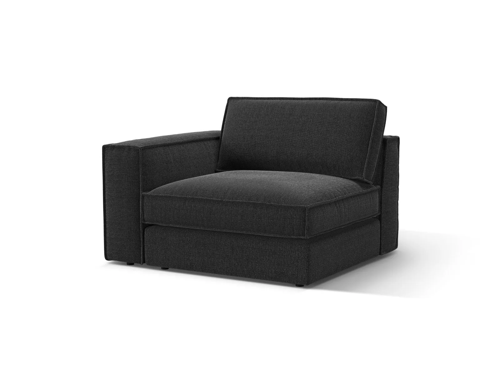 Pola Modulares 1-Sitzer Sofa Sitzelement, Linke Seite, aus Samt oder Strukturstoff, 103x118 cm - Image 86