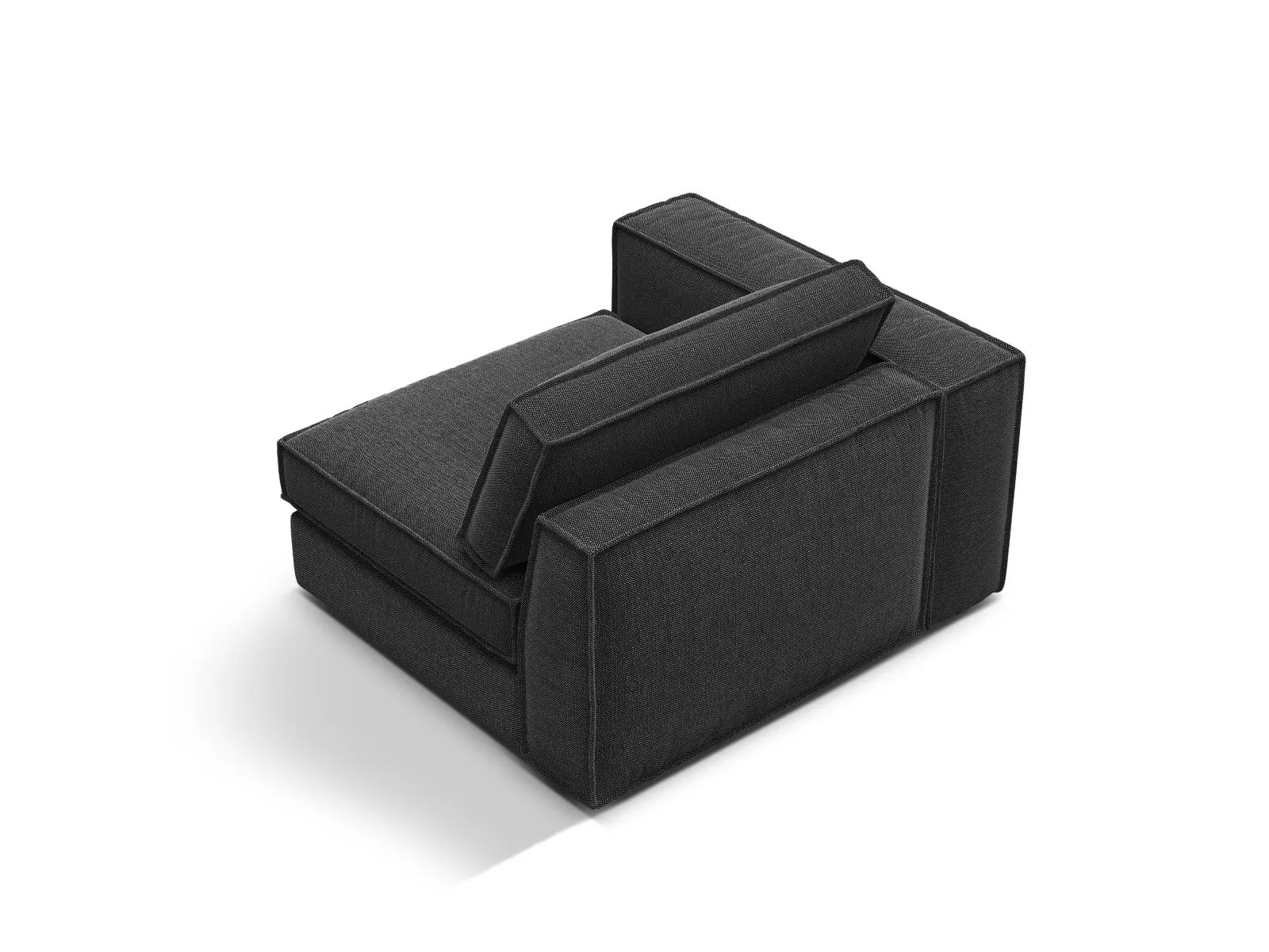 Pola Modulares 1-Sitzer Sofa Sitzelement, Linke Seite, aus Samt oder Strukturstoff, 103x118 cm - Image 89