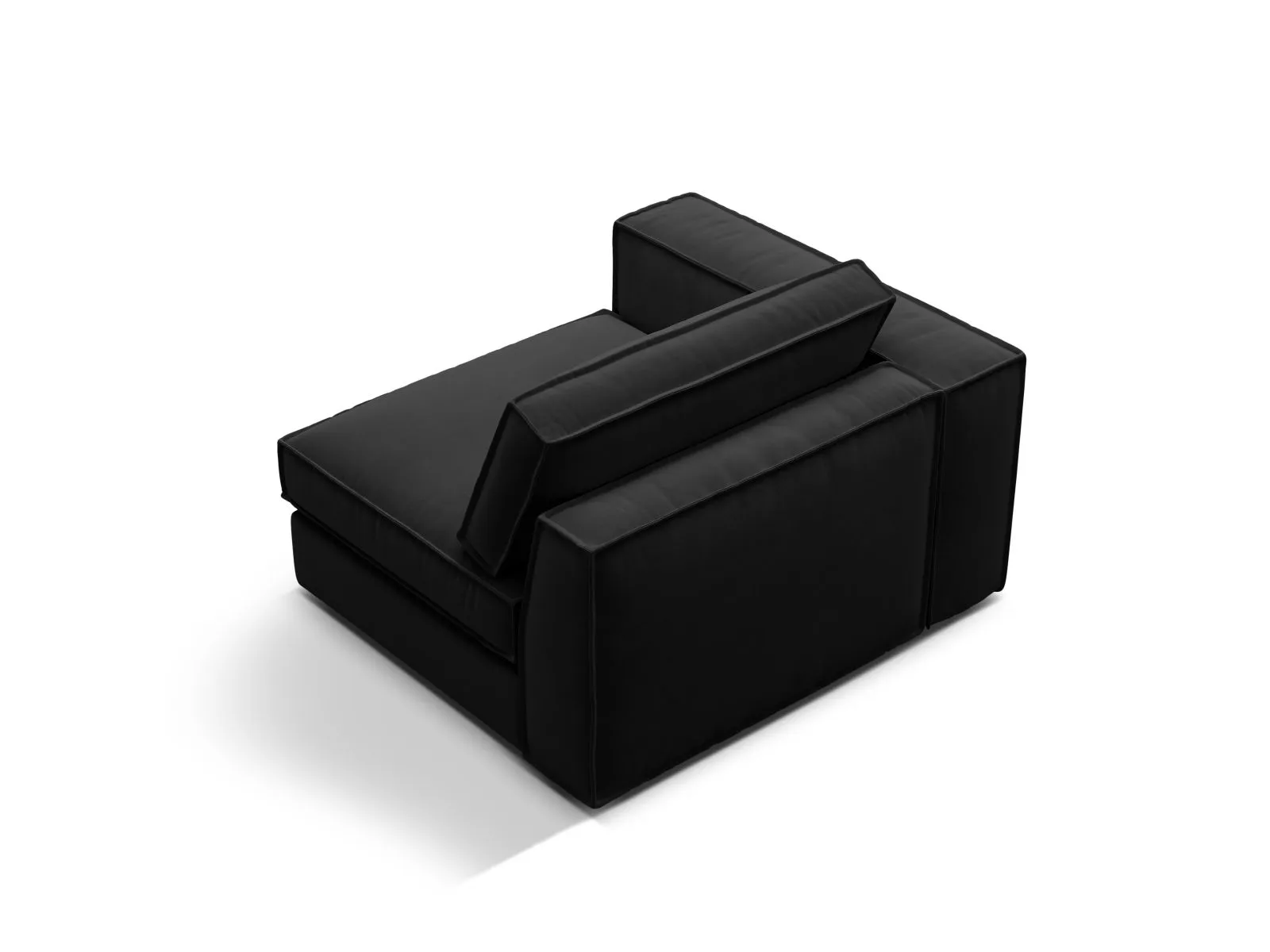Pola Modulares 1-Sitzer Sofa Sitzelement, Linke Seite, aus Samt oder Strukturstoff, 103x118 cm - Image 9