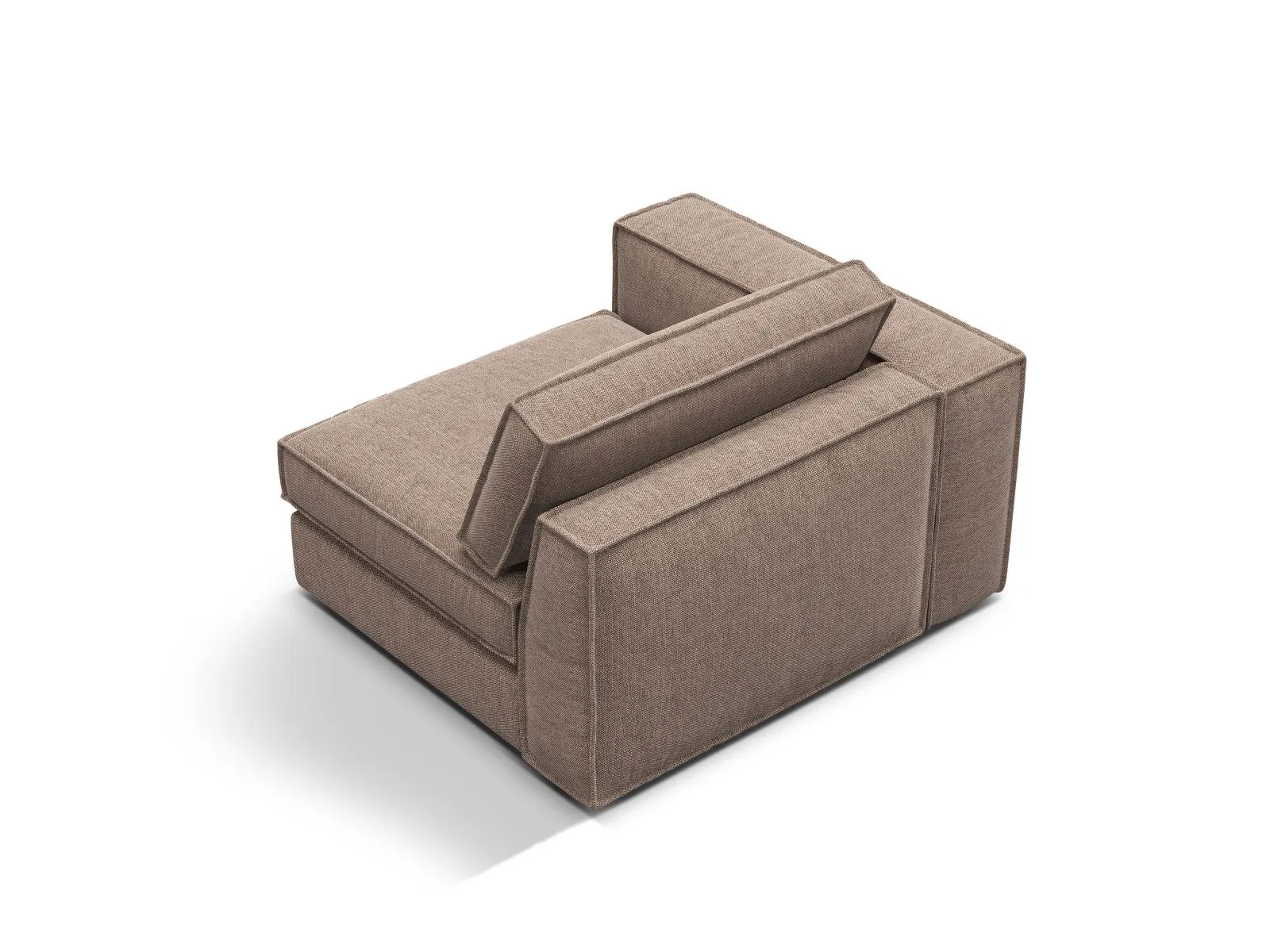 Pola Modulares 1-Sitzer Sofa Sitzelement, Linke Seite, aus Samt oder Strukturstoff, 103x118 cm - Image 94