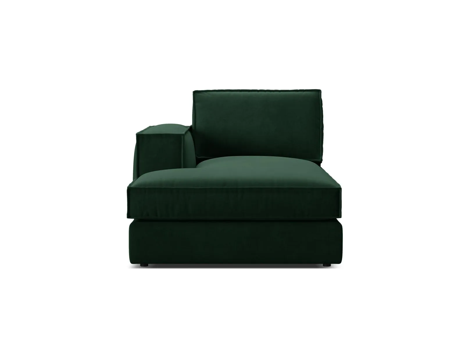Pola Modulares 1-Sitzer Sofa Sitzelement, Linke Seite, aus Samt oder Strukturstoff, 103x158 cm - Image 28