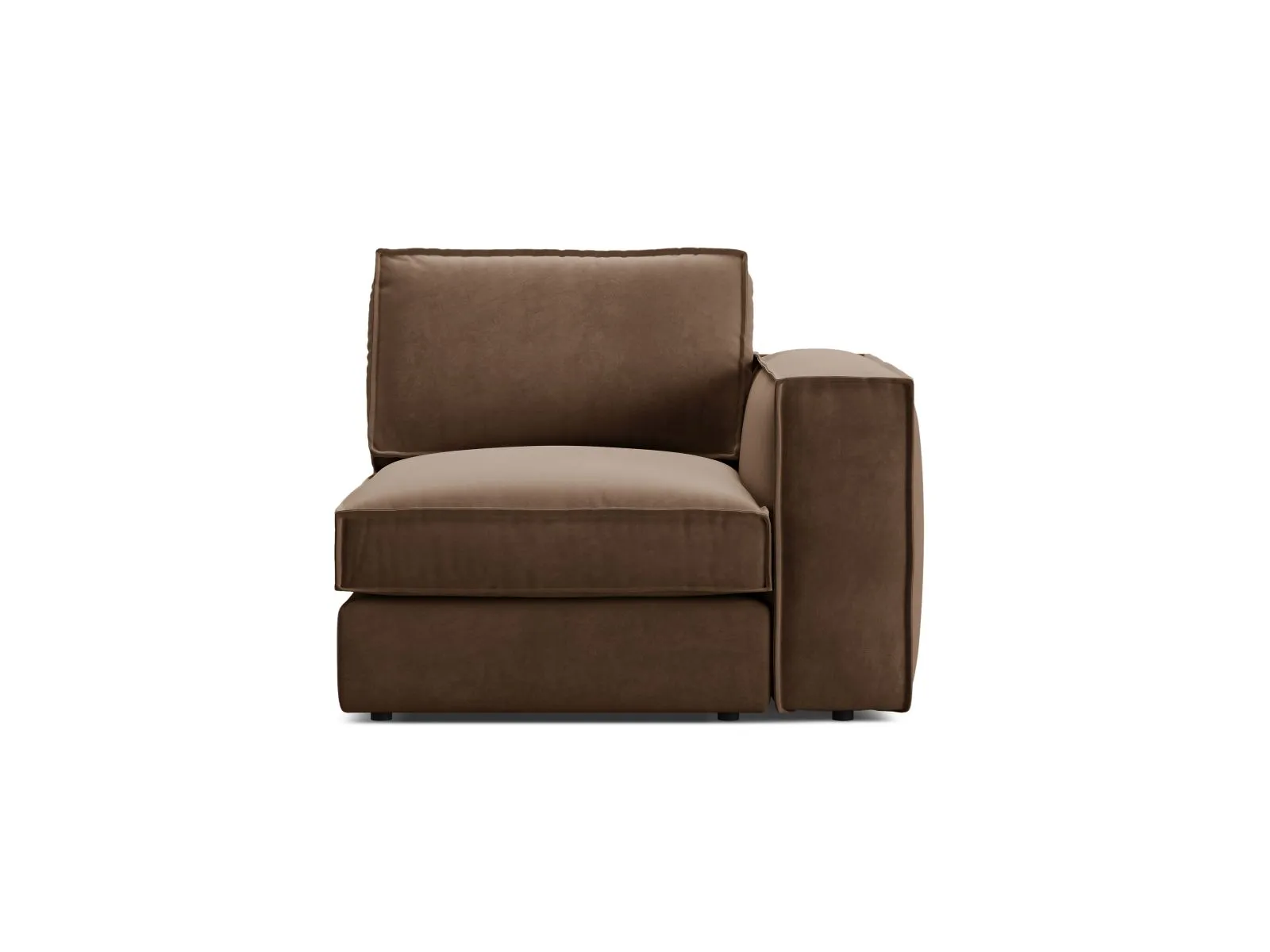 Pola Modulares 1-Sitzer Sofa Sitzelement, Rechte Seite, aus Samt oder Strukturstoff, 103x103 cm - Image 18