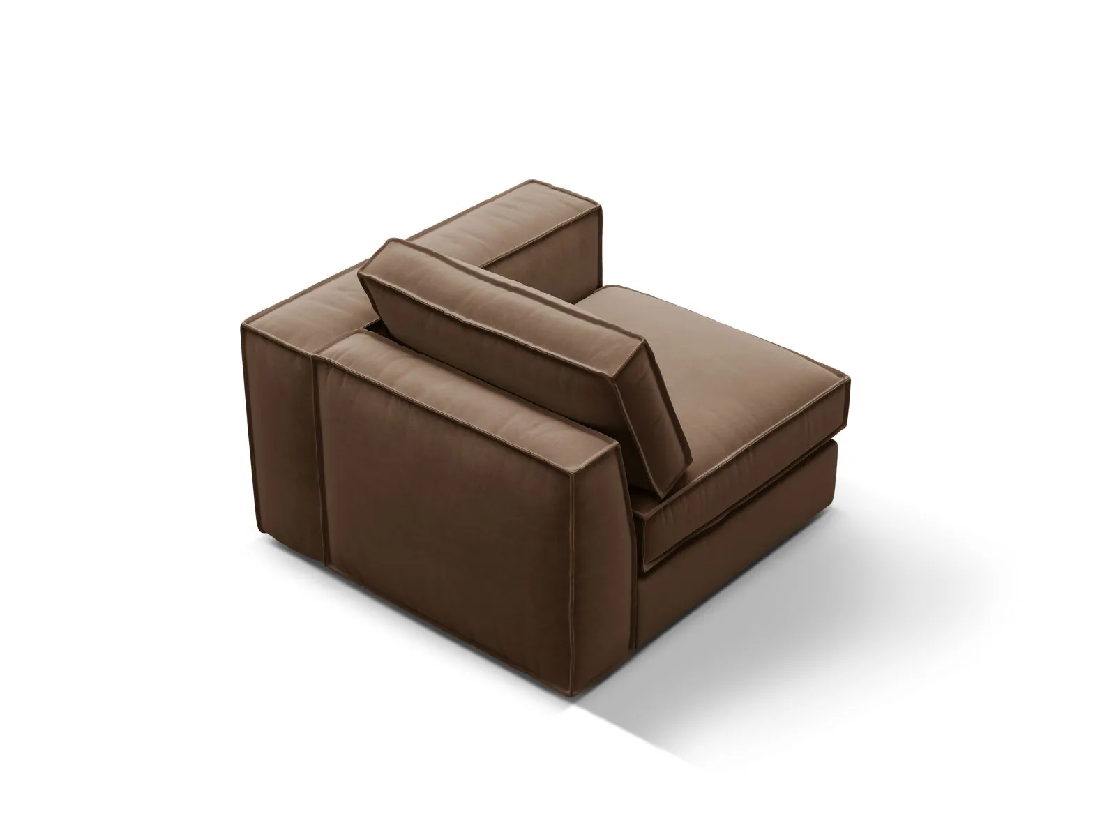 Pola Modulares 1-Sitzer Sofa Sitzelement, Rechte Seite, aus Samt oder Strukturstoff, 103x103 cm - Image 19