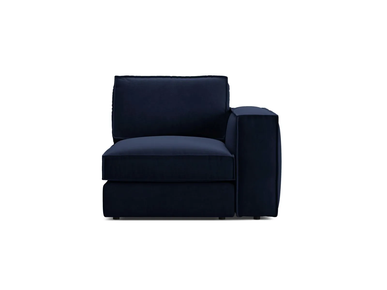Pola Modulares 1-Sitzer Sofa Sitzelement, Rechte Seite, aus Samt oder Strukturstoff, 103x103 cm - Image 23