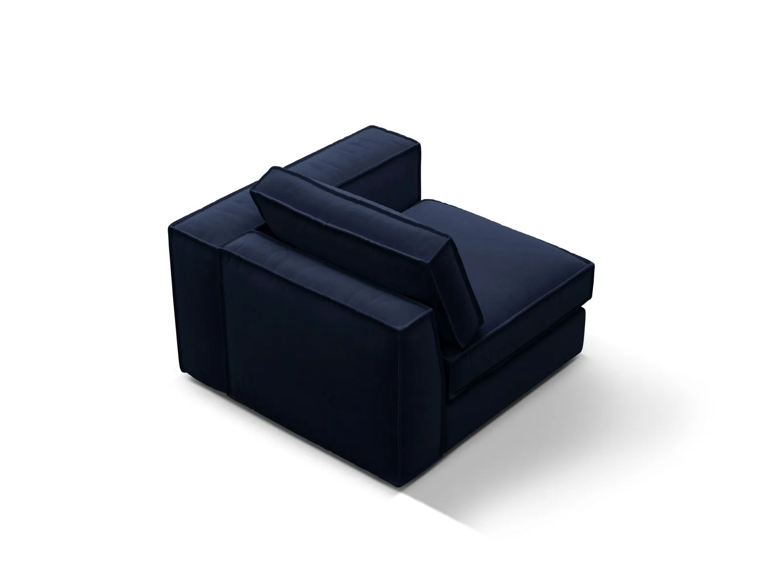 Pola Modulares 1-Sitzer Sofa Sitzelement, Rechte Seite, aus Samt oder Strukturstoff, 103x103 cm - Image 24