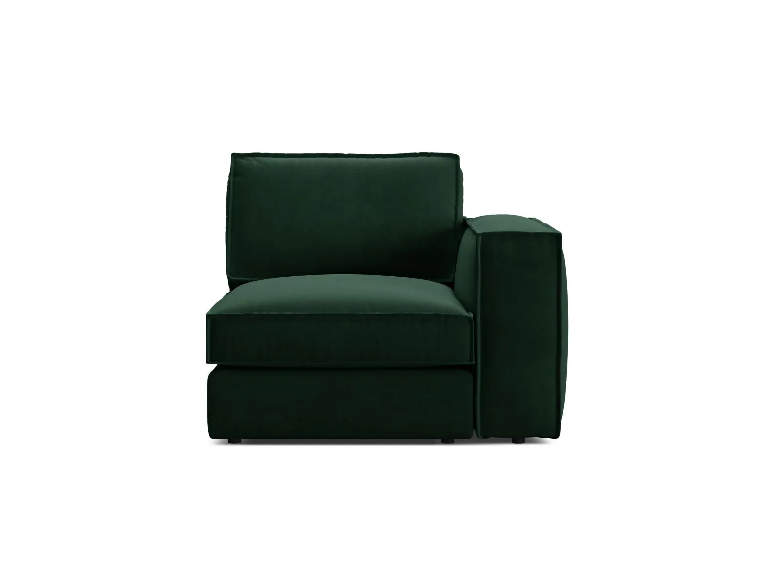 Pola Modulares 1-Sitzer Sofa Sitzelement, Rechte Seite, aus Samt oder Strukturstoff, 103x103 cm - Image 28