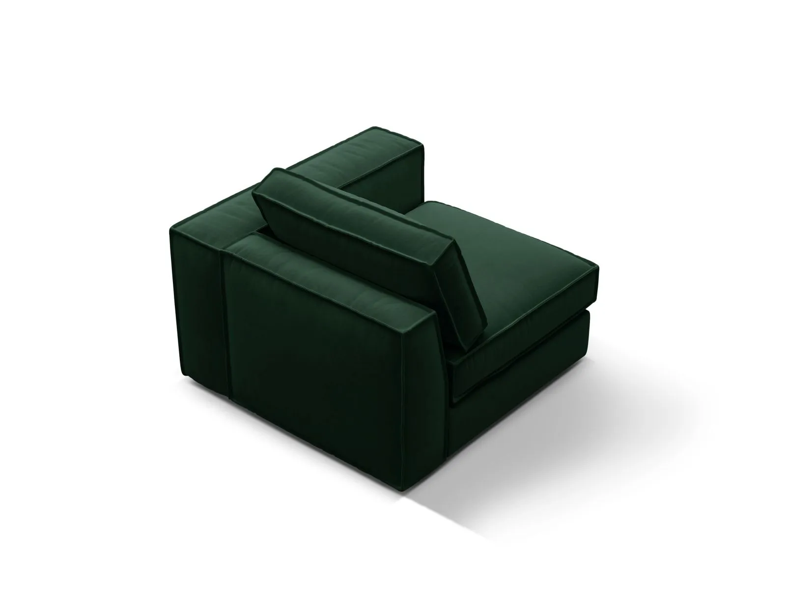 Pola Modulares 1-Sitzer Sofa Sitzelement, Rechte Seite, aus Samt oder Strukturstoff, 103x103 cm - Image 29
