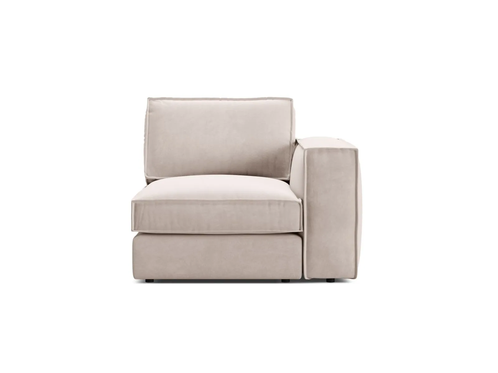 Pola Modulares 1-Sitzer Sofa Sitzelement, Rechte Seite, aus Samt oder Strukturstoff, 103x103 cm - Image 3