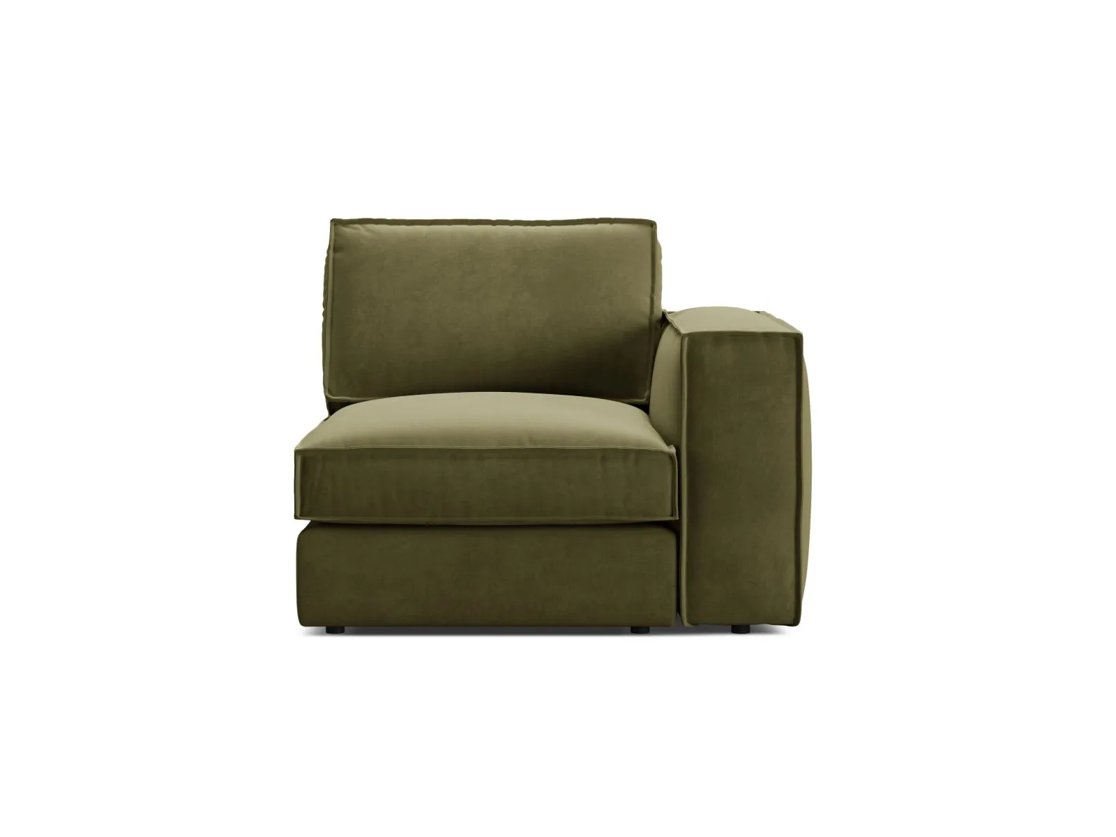 Pola Modulares 1-Sitzer Sofa Sitzelement, Rechte Seite, aus Samt oder Strukturstoff, 103x103 cm - Image 33