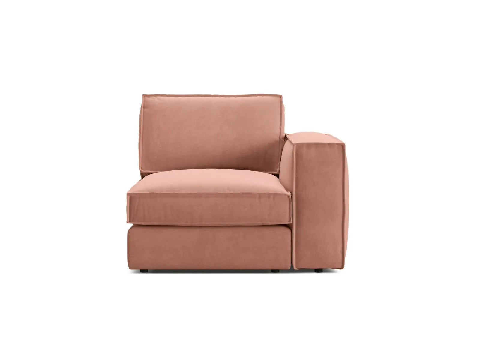 Pola Modulares 1-Sitzer Sofa Sitzelement, Rechte Seite, aus Samt oder Strukturstoff, 103x103 cm - Image 38