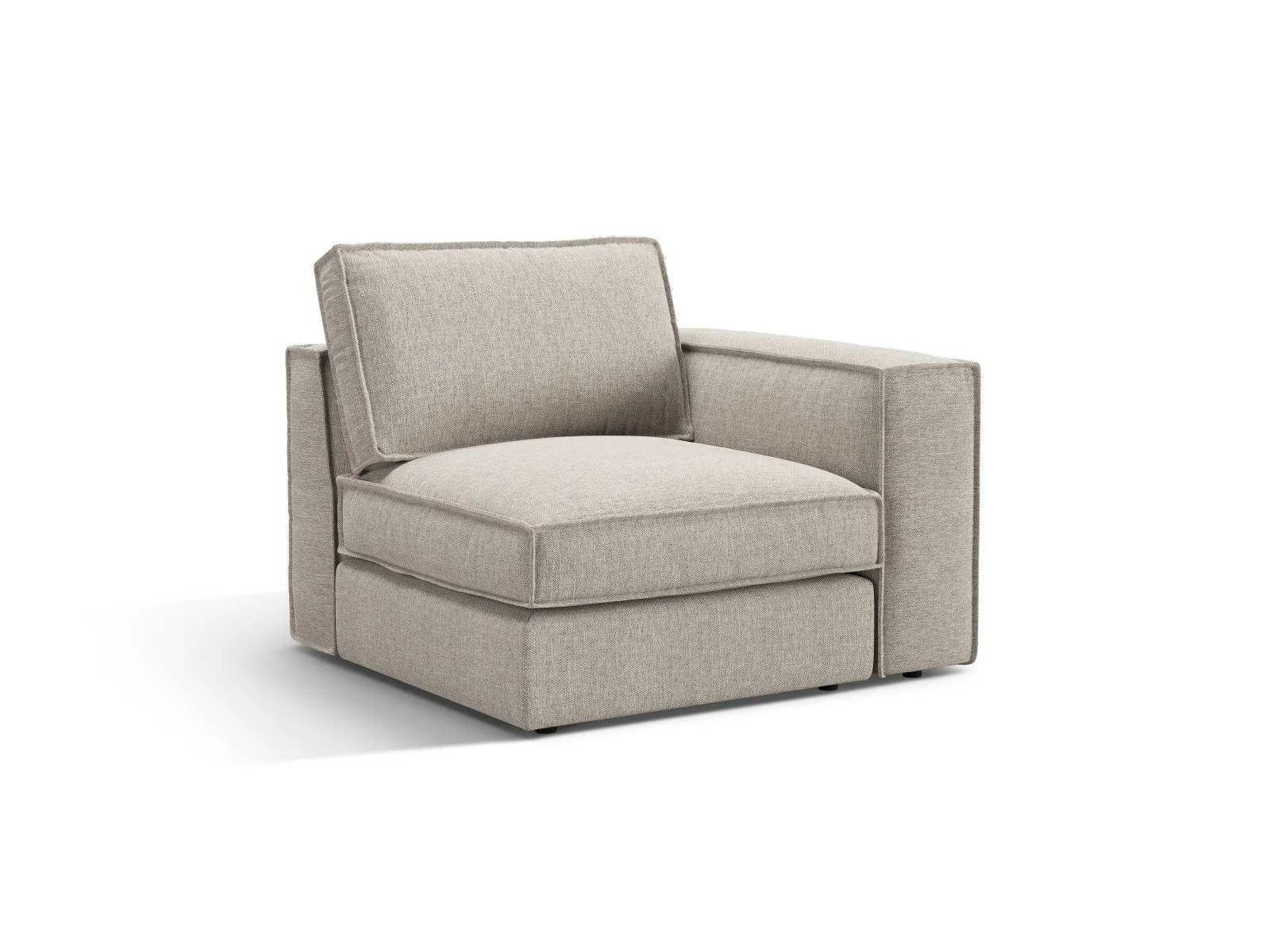 Pola Modulares 1-Sitzer Sofa Sitzelement, Rechte Seite, aus Samt oder Strukturstoff, 103x103 cm - Image 51