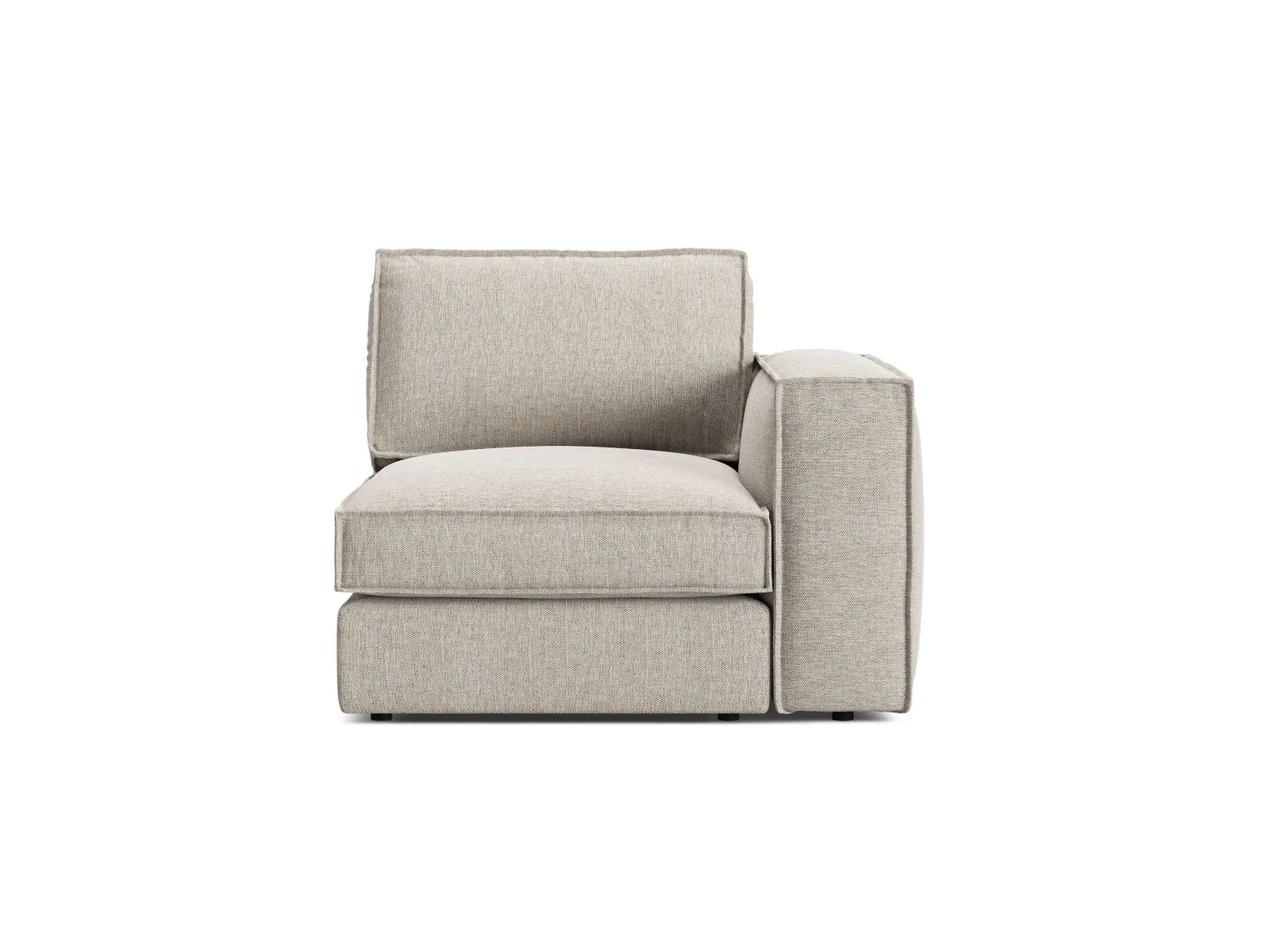 Pola Modulares 1-Sitzer Sofa Sitzelement, Rechte Seite, aus Samt oder Strukturstoff, 103x103 cm - Image 53